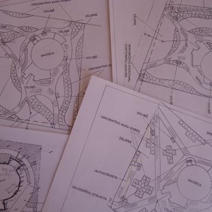 ainavu dizains, apstādījuma plāni, skices