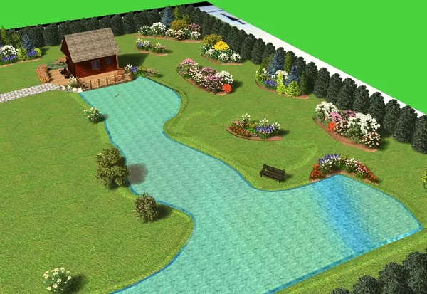 ainavu dizains, plāni, 3D vizualizācijas 