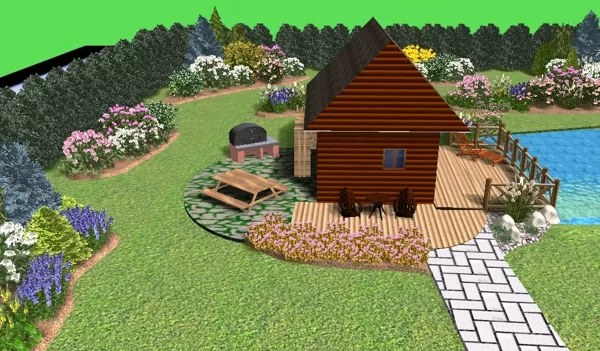 ainavu dizains, plāni, 3D vizualizācijas 